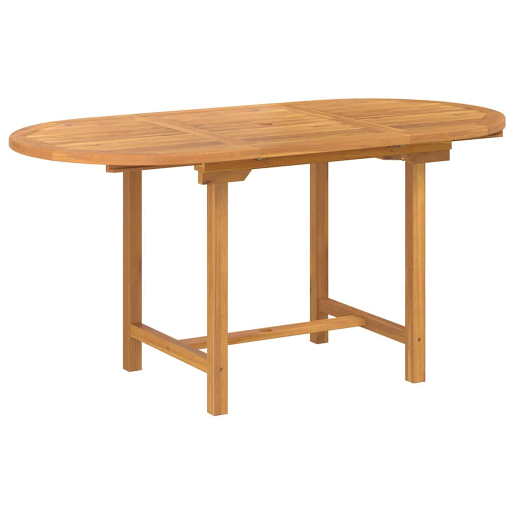 Garten Essgruppe 7 pcs Braun Massivholz Teak