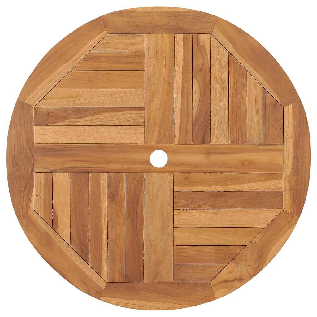 Garten-Essgruppe 2 pcs Braun Teak-Massivholz