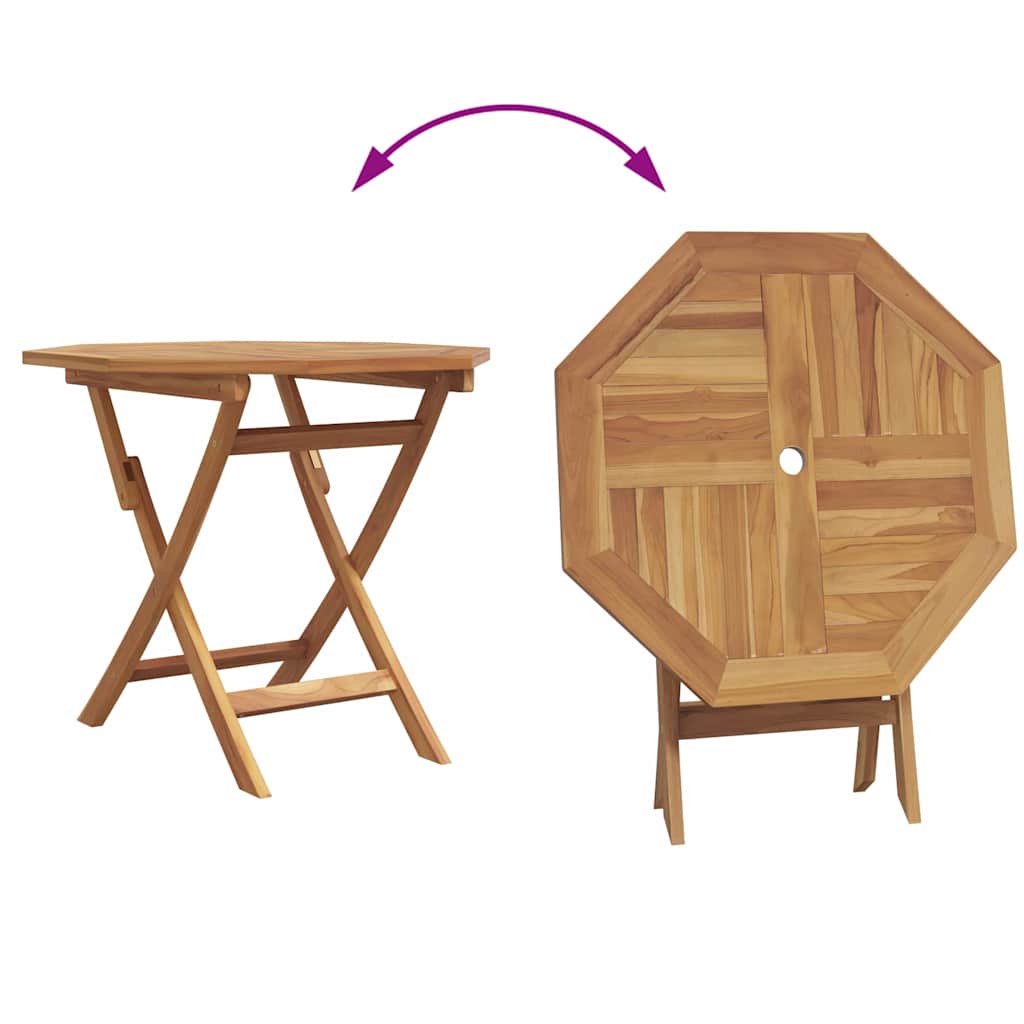 Garten-Essgruppe 2 pcs Braun Teak-Massivholz