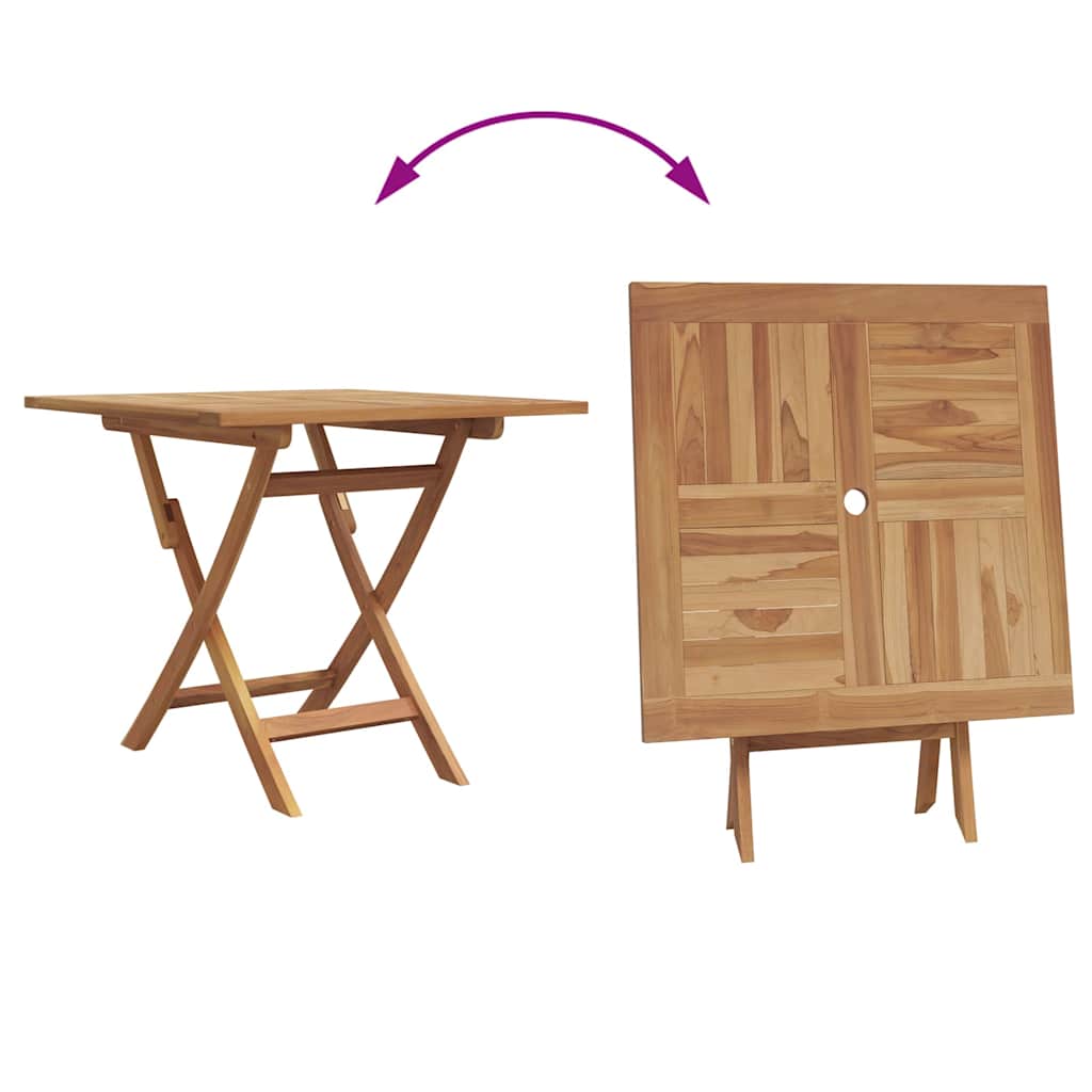 Garten-Essgruppe 2 pcs Braun Teak-Massivholz