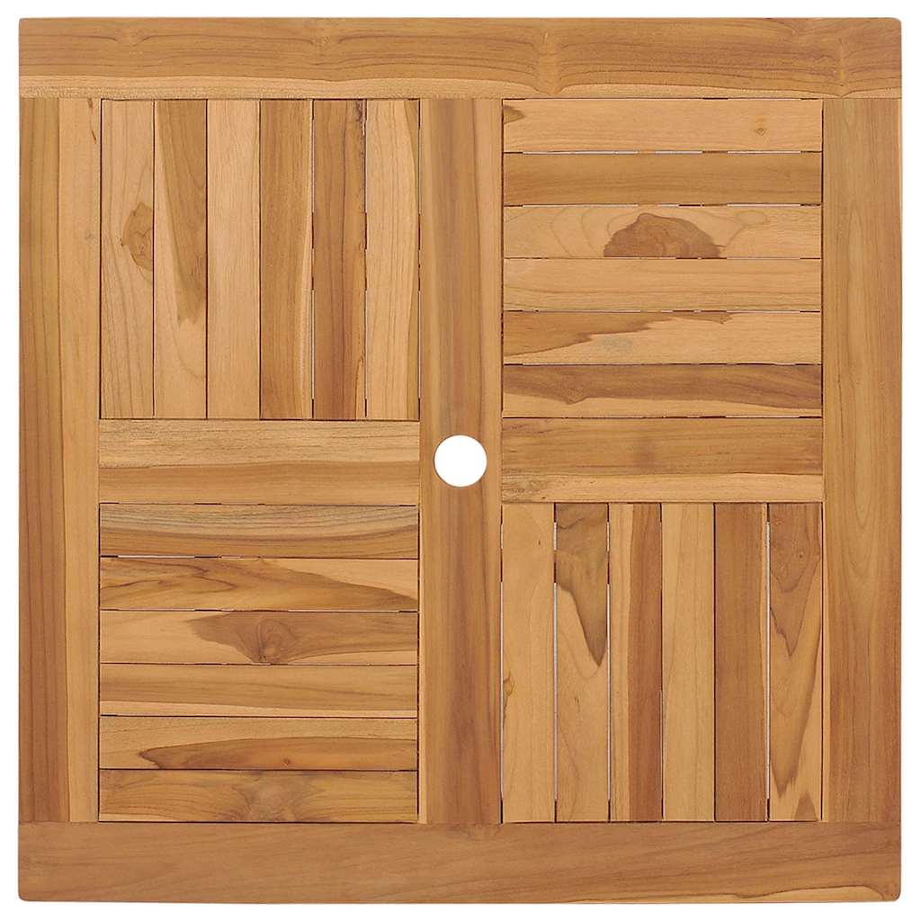 Garten-Essgruppe 2 pcs Braun Teak-Massivholz