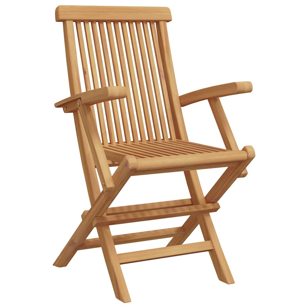 Garten-Essgruppe 2 pcs Braun Teak-Massivholz