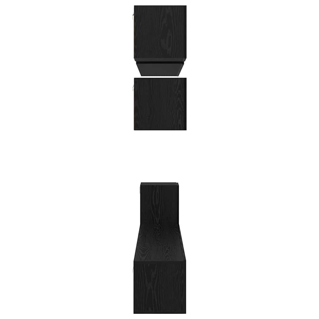 TV-Schrank-Set Wandmontiert 8 pcs Schwarze Eiche Holzwerkstoff
