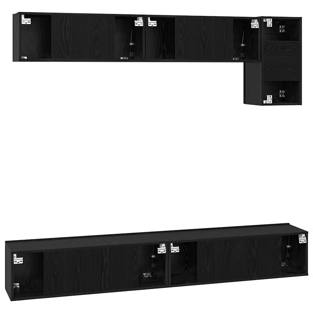 TV-Schrank-Set 5 pcs Schwarze Eiche 100 x 30 x 30 cm