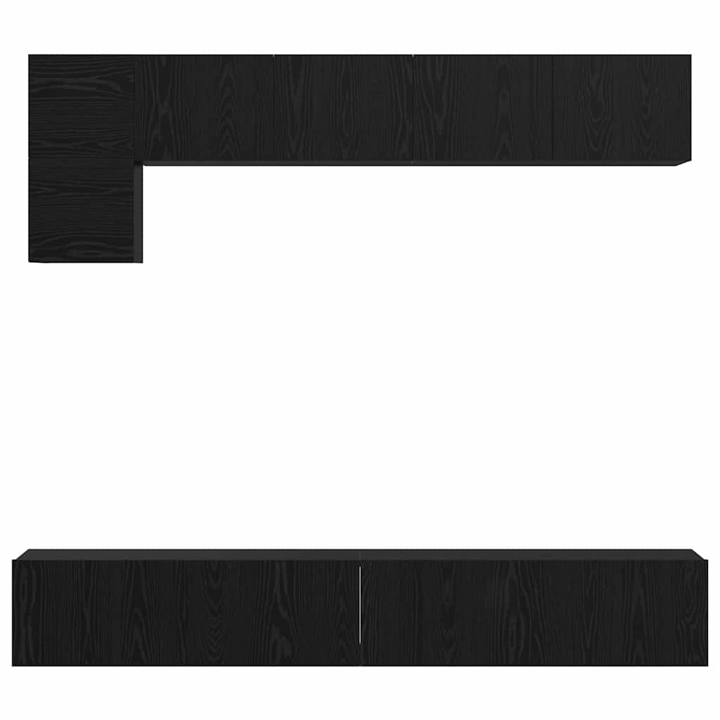 TV-Schrank-Set 5 pcs Schwarze Eiche 100 x 30 x 30 cm