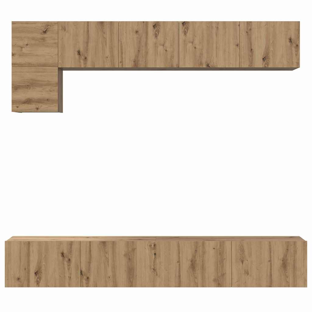 TV-Schrank-Set 5 pcs Eiche handwerklich 100 x 30 x 30 cm