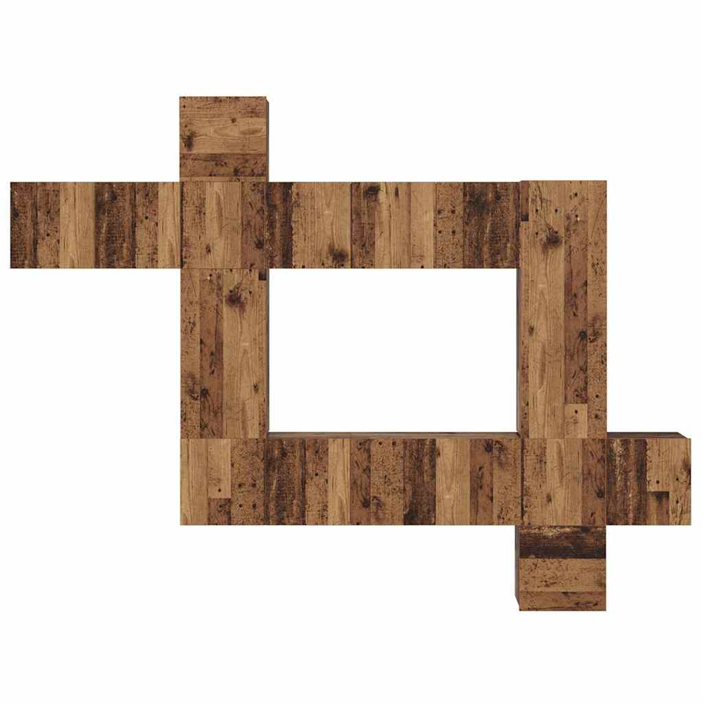 TV-Schrank-Set 10 pcs Altholz 30,5 x 30 x 90 cm Holzwerkstoff
