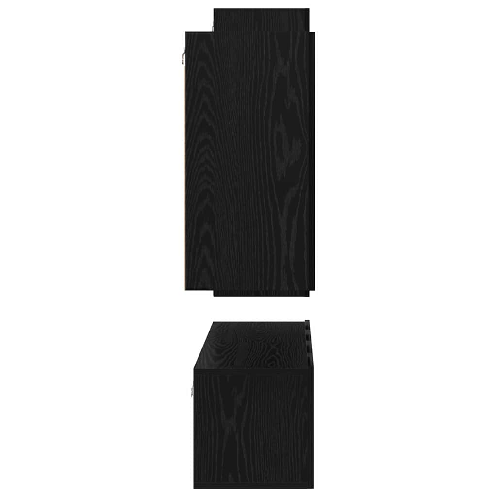 TV-Schrank-Set 4 pcs Schwarze Eiche 30,5 x 30 x 90 cm