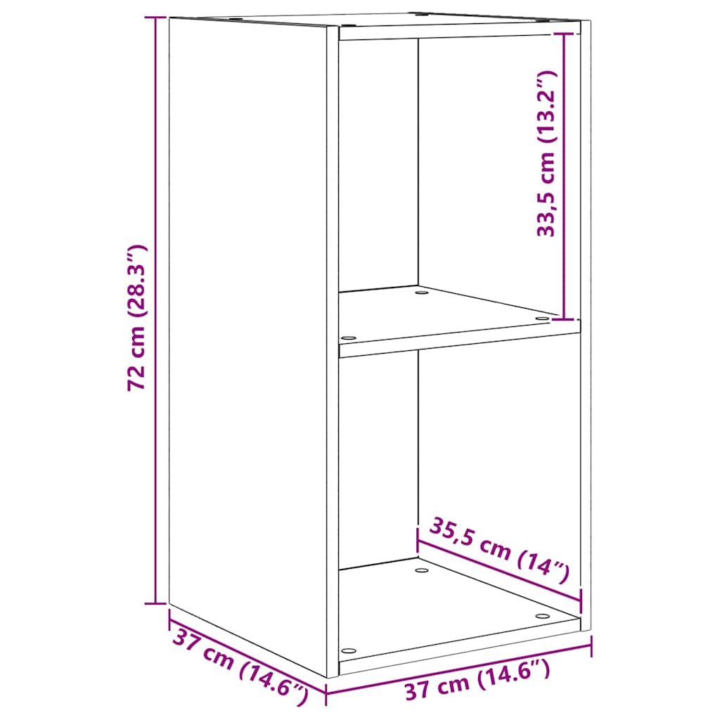 TV-Schrank-Set 4 pcs Eiche handwerklich 37 x 37 x 72 cm