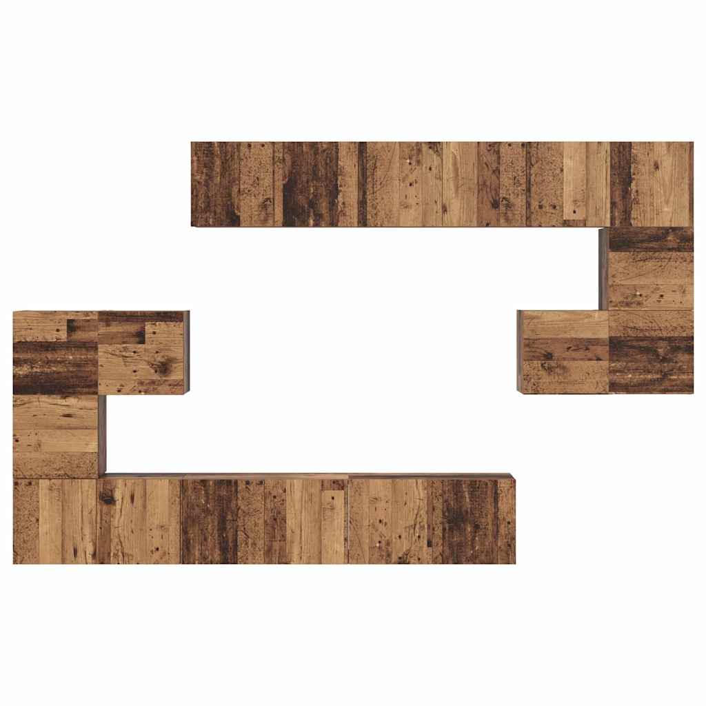 TV-Schrank-Set 10 pcs Altholz 60 x 30 x 30 cm Holzwerkstoff