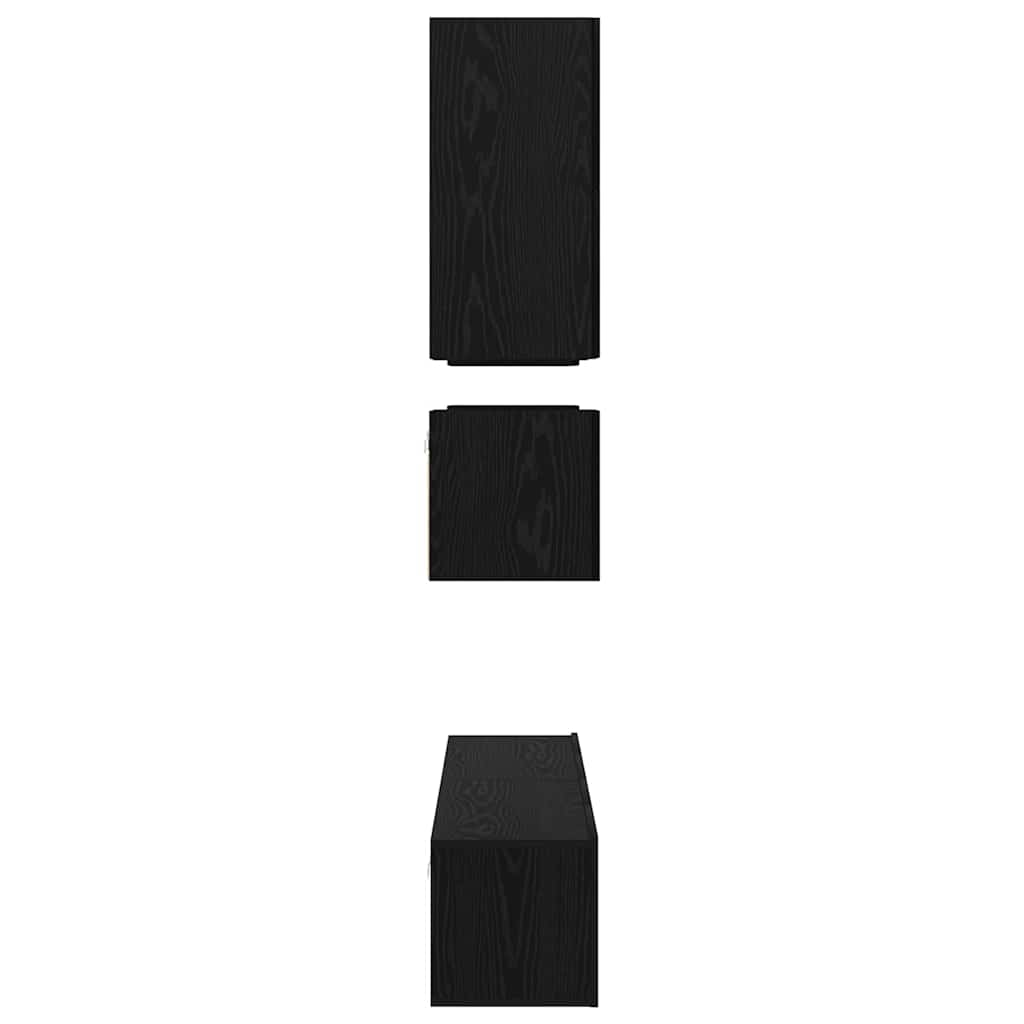 TV-Schrank-Set 8 pcs Schwarze Eiche 80 x 30 x 30 cm
