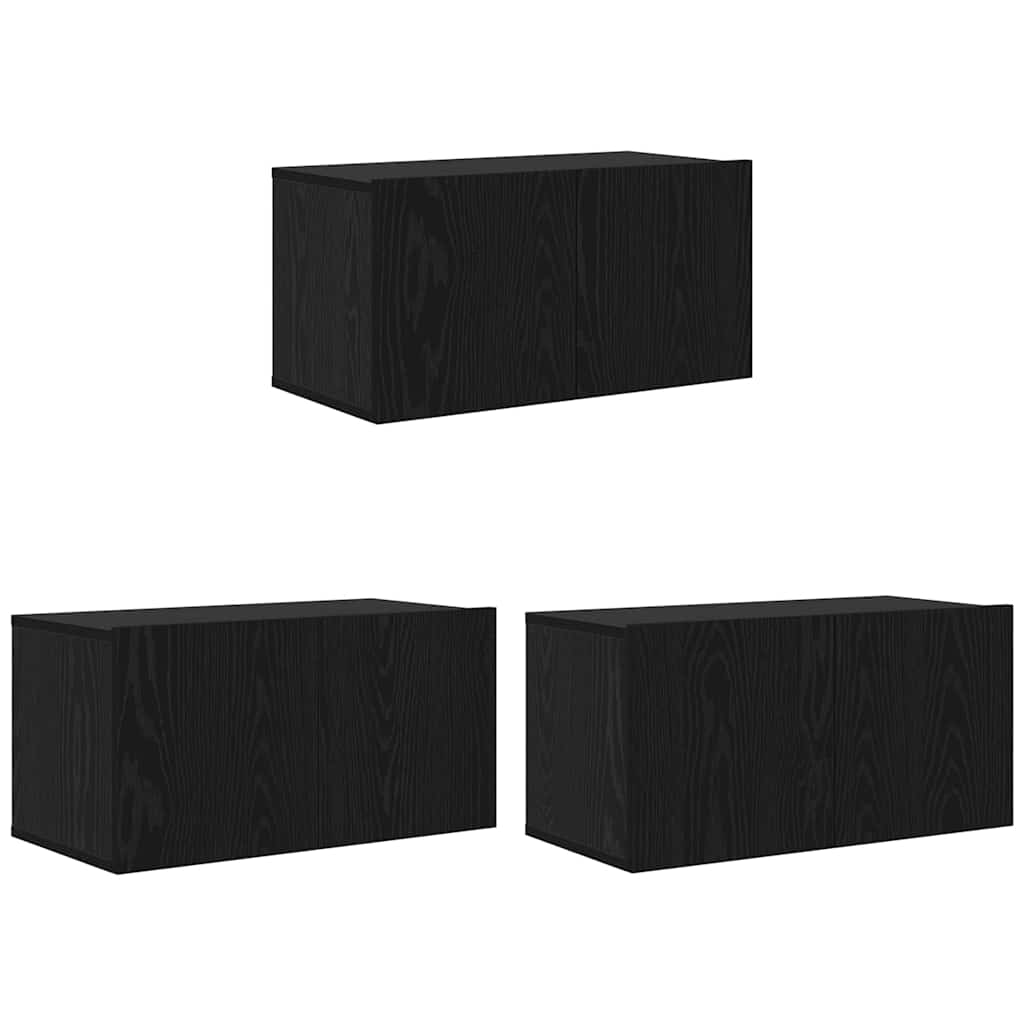 TV-Schrank-Set 8 pcs Schwarze Eiche 60 x 30 x 30 cm