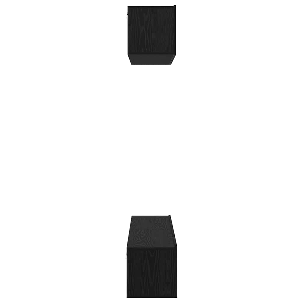 Wand TV Schrank 4 pcs Schwarze Eiche S 80 x 30 x 30,5 cm