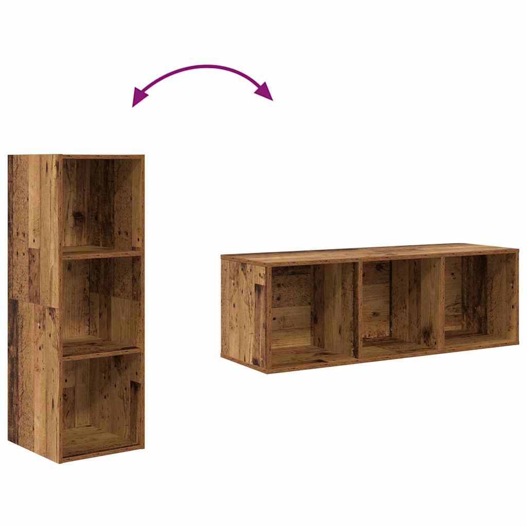 TV-Schrank-Set Altholz 37 x 37 x 107 cm Holzwerkstoff