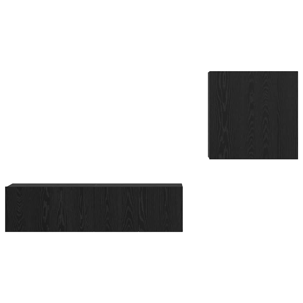 TV-Schrank-Set 4 pcs Schwarze Eiche 120 x 30 x 30 cm
