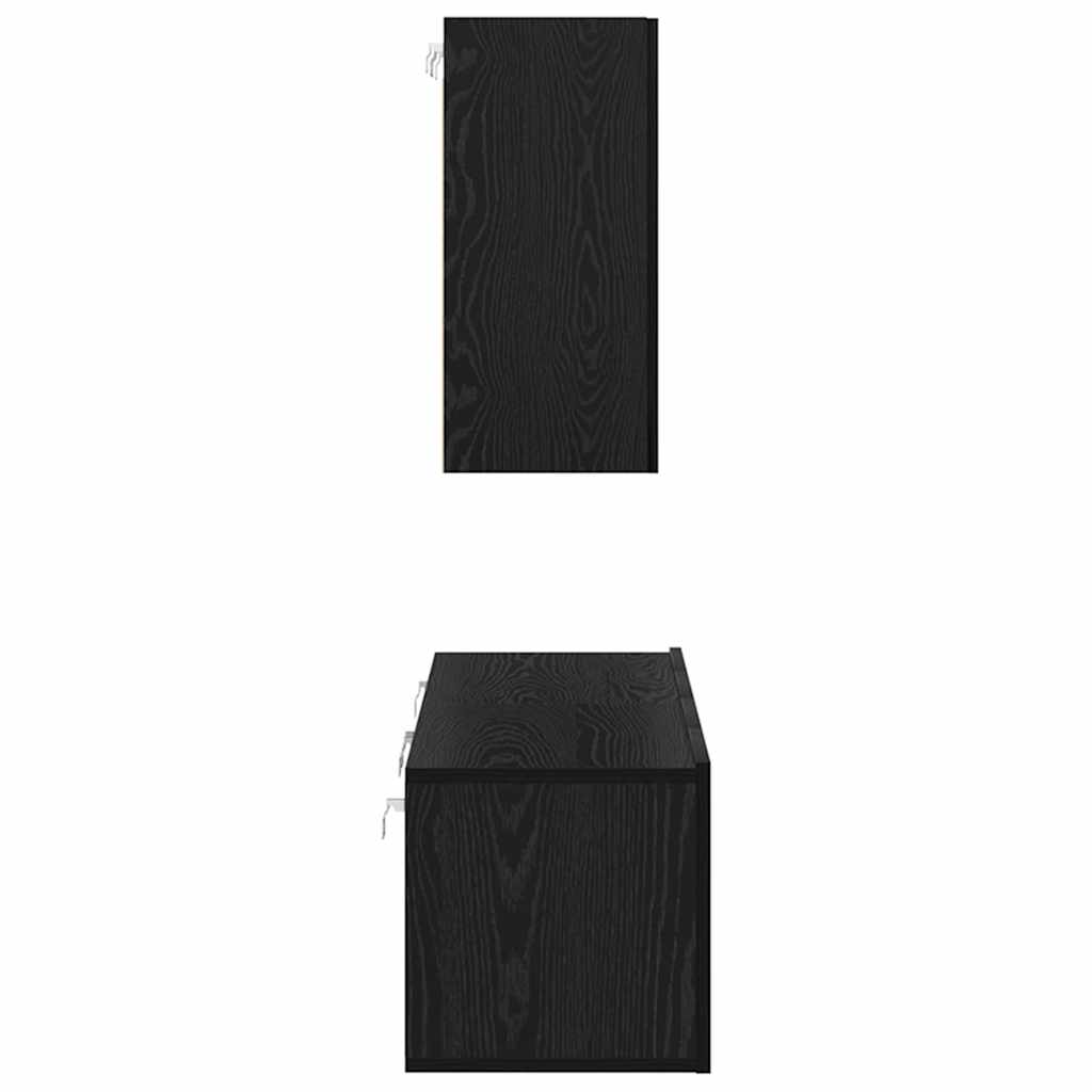 TV-Schrank-Set 4 pcs Schwarze Eiche 120 x 30 x 30 cm
