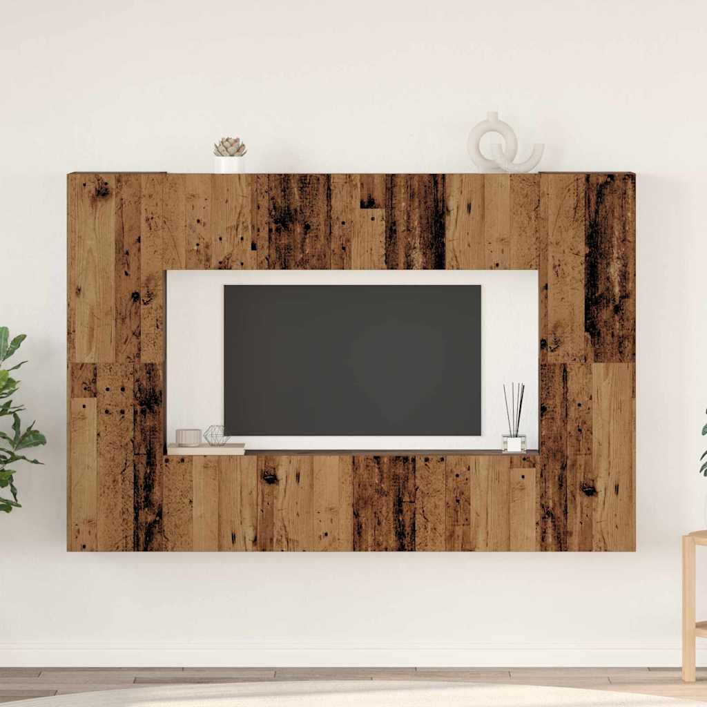 TV-Schrank-Set 8 pcs Altholz 60 x 30 x 30 cm Holzwerkstoff