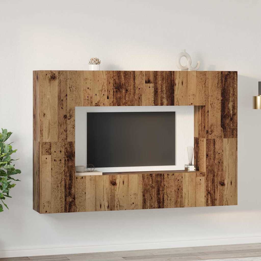 TV-Schrank-Set 8 pcs Altholz 60 x 30 x 30 cm Holzwerkstoff