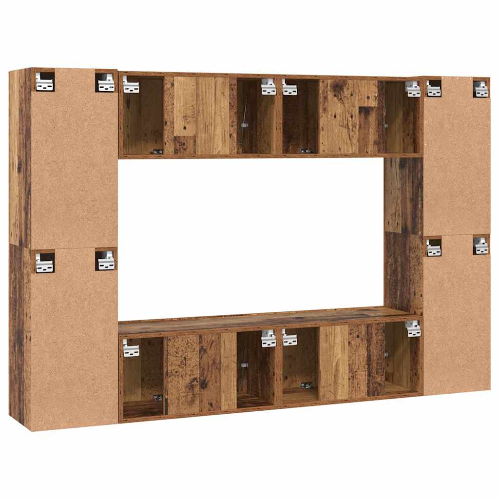 TV-Schrank-Set 8 pcs Altholz 60 x 30 x 30 cm Holzwerkstoff