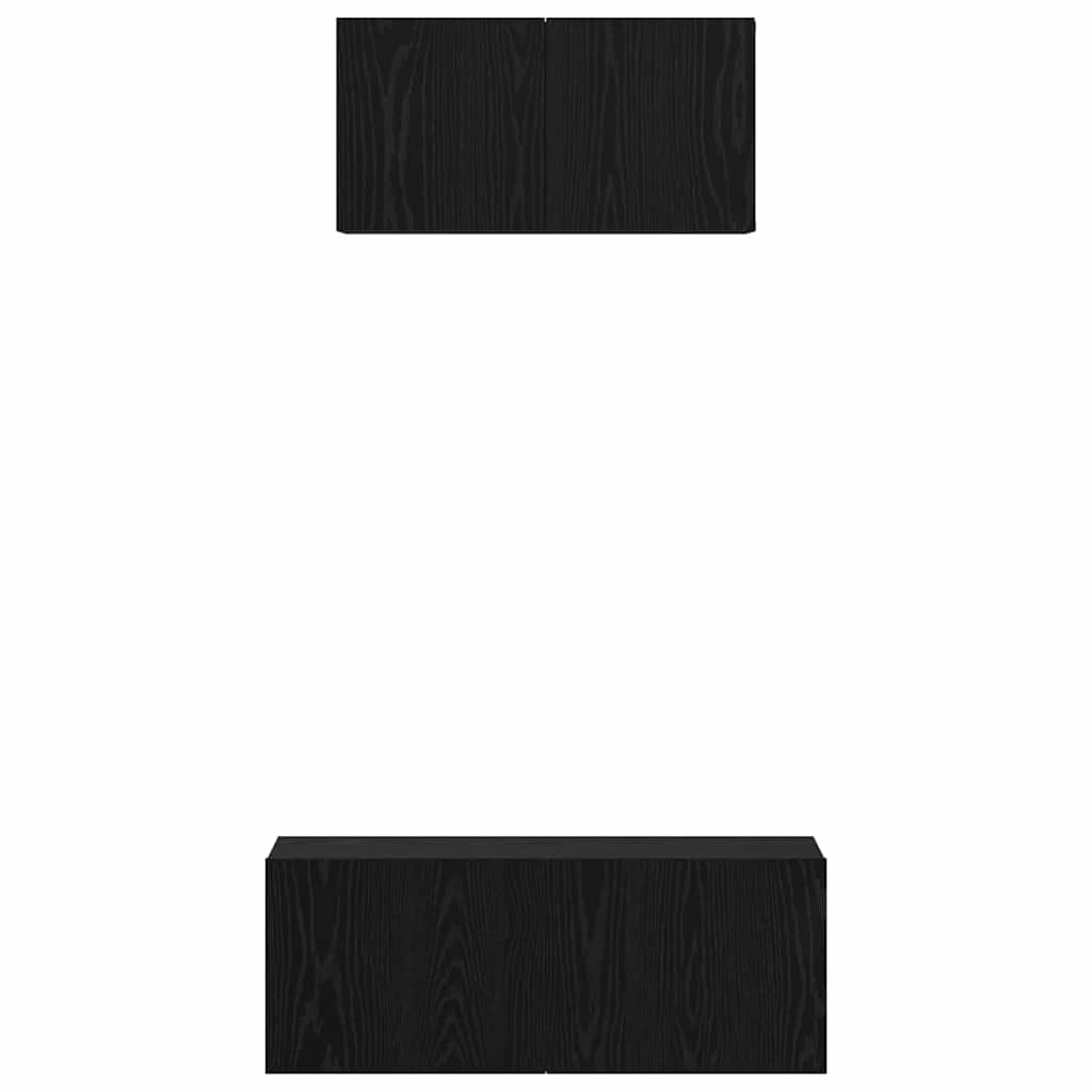 TV-Schrank-Set 2 pcs Schwarze Eiche 80 x 30 x 30 cm