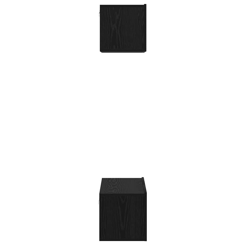 TV-Schrank-Set 2 pcs Schwarze Eiche 80 x 30 x 30 cm