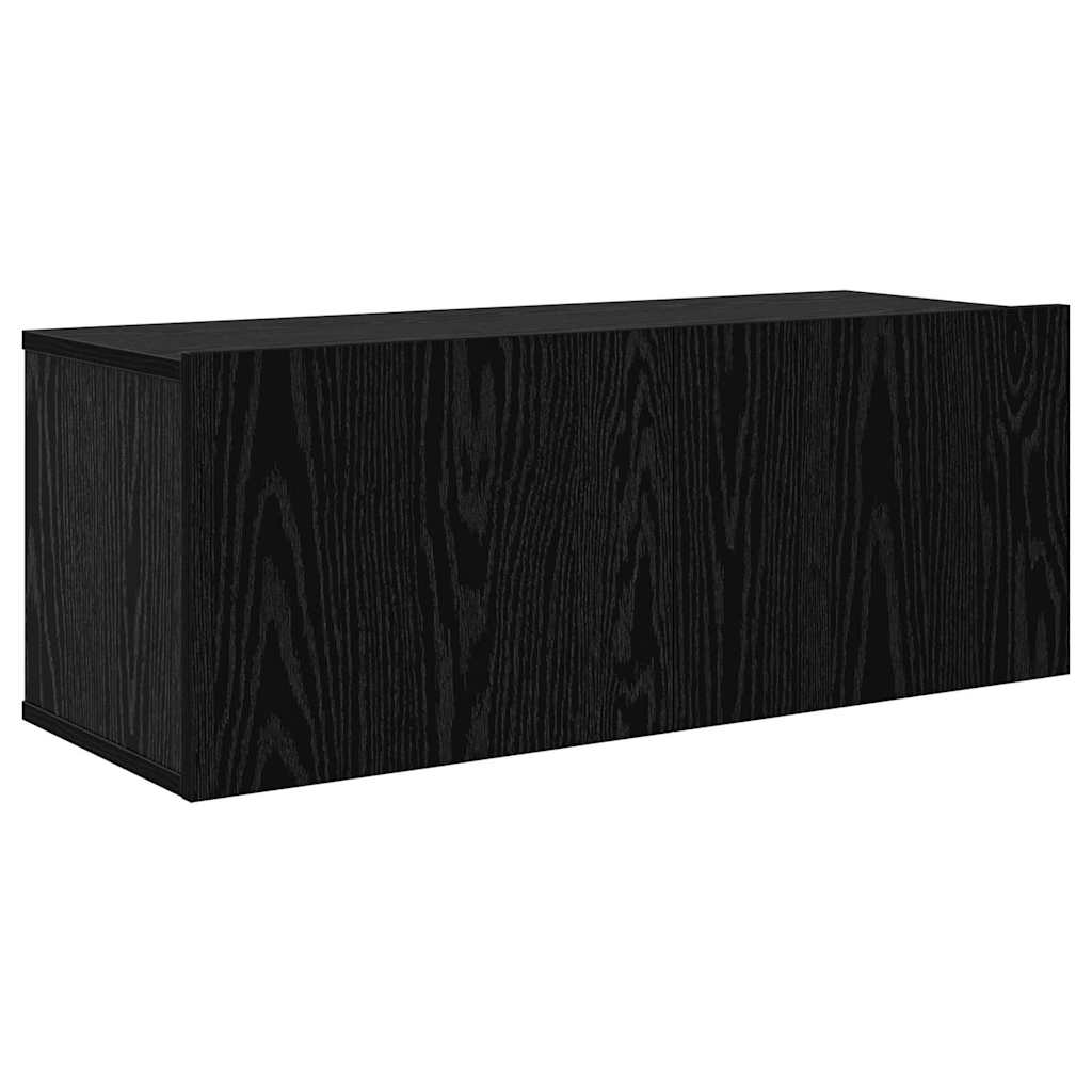 TV-Schrank-Set Wandmontiert 5 pcs Schwarze Eiche