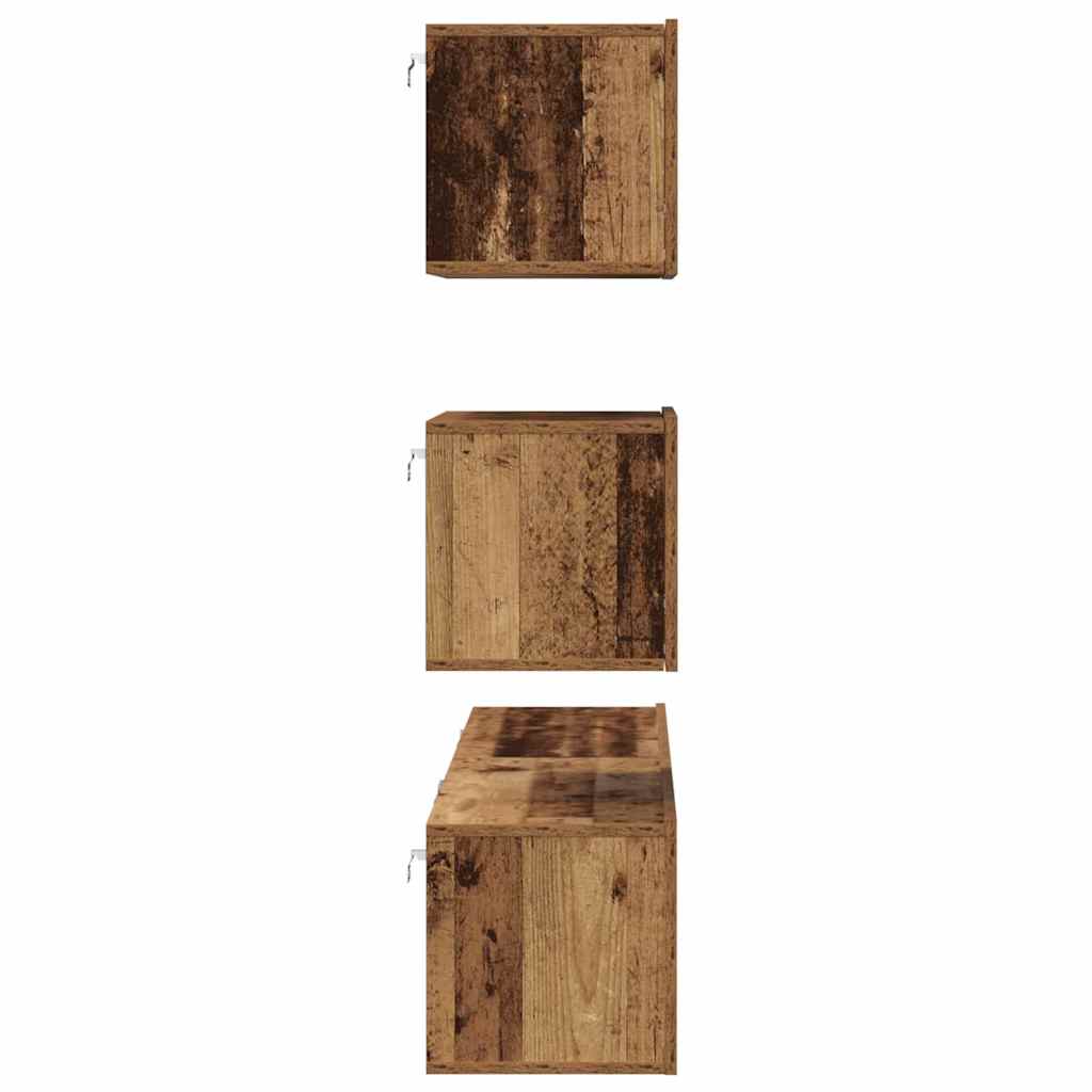 TV-Schrank-Set 4 pcs Altholz 80 x 30 x 30 cm Holzwerkstoff