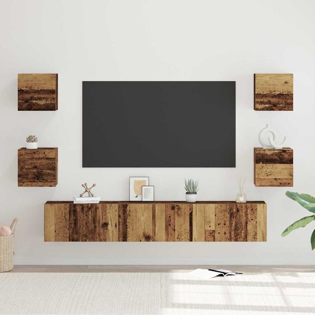 TV-Schrank-Set 7 pcs Altholz 60 x 30 x 30 cm Holzwerkstoff