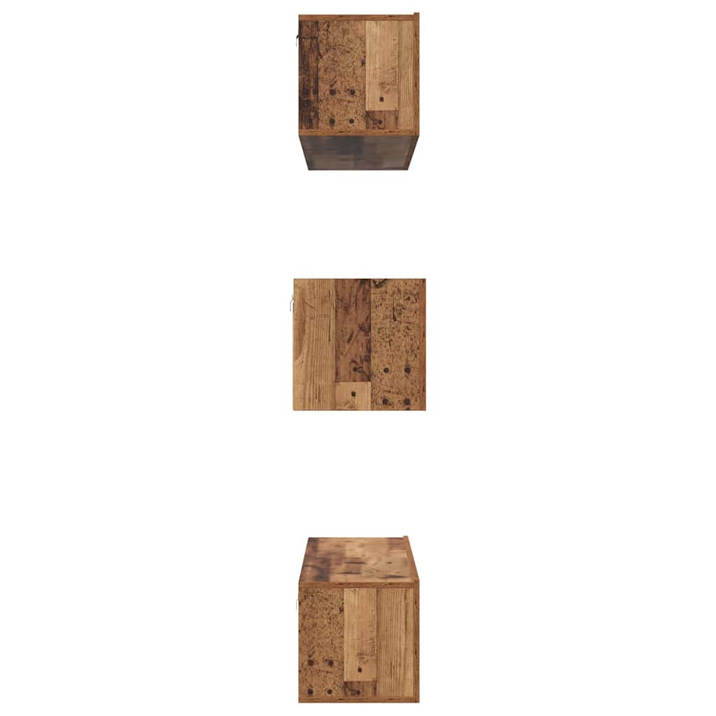 TV-Schrank-Set Wandmontiert 6 pcs Altholz Holzwerkstoff
