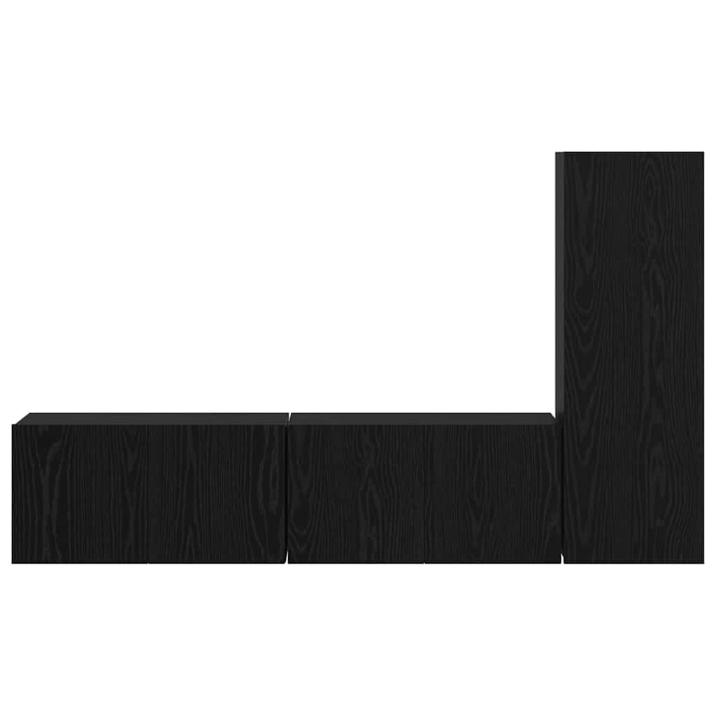 TV-Schrank-Set 3 pcs Schwarze Eiche 160 x 30 x 30 cm