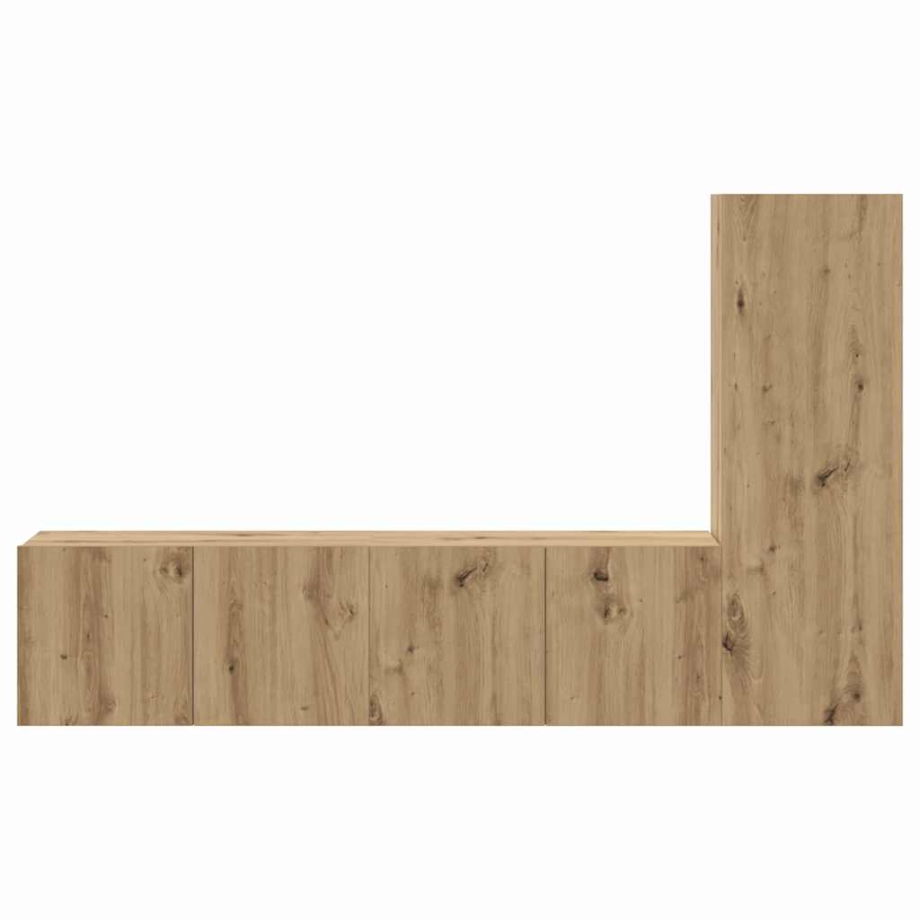 TV-Schrank-Set 3 pcs Eiche handwerklich 60 x 30 x 30 cm