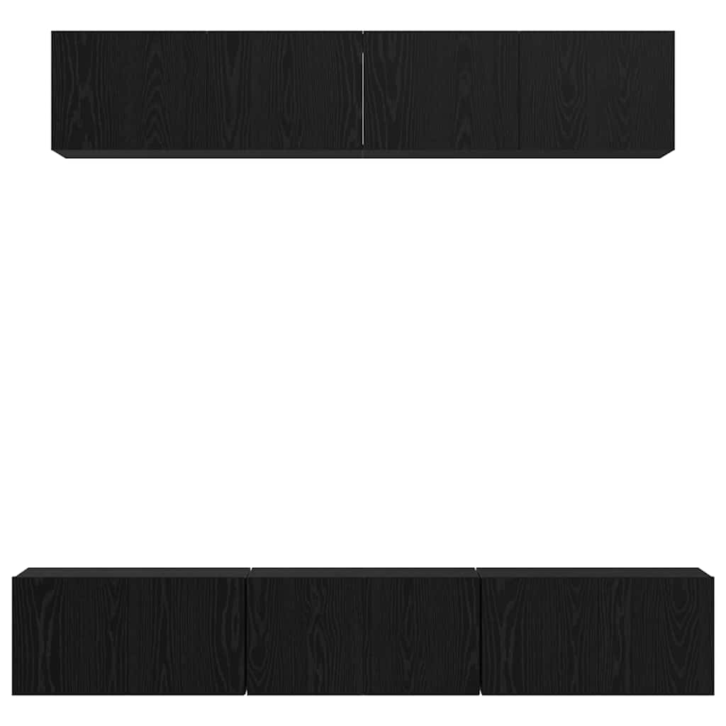 TV-Schrank-Set 5 pcs Schwarze Eiche Mittel 80 x 30 x 30,5 cm