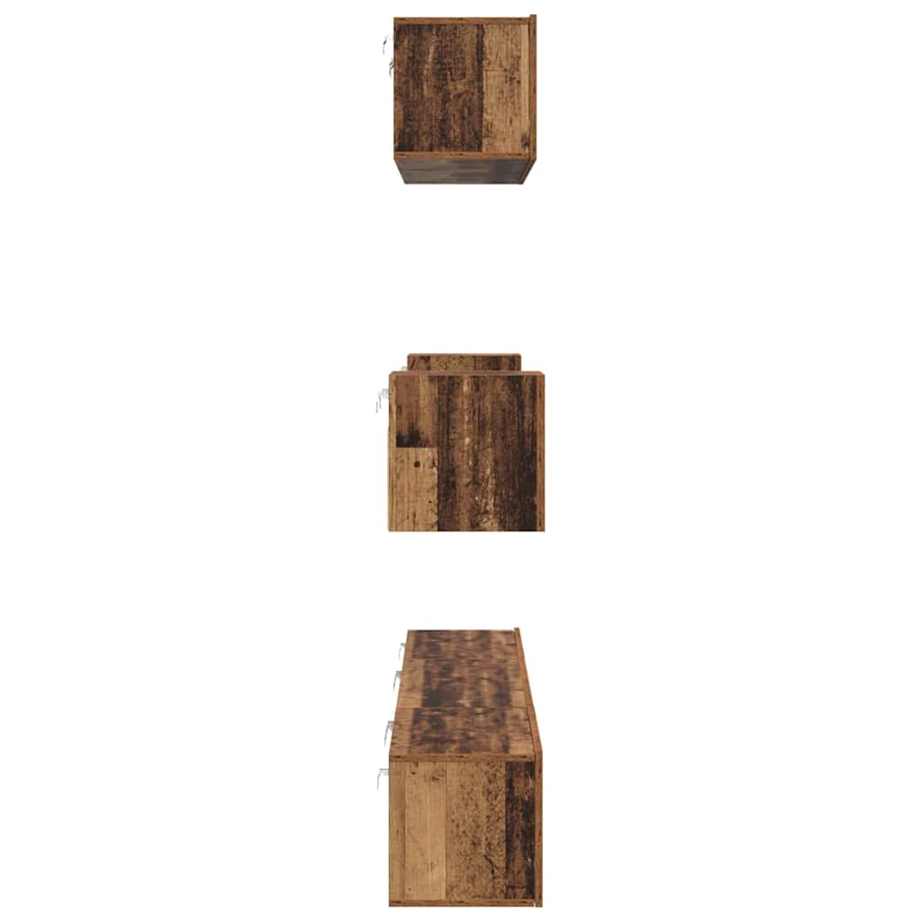 TV-Schrank-Set 7 pcs Altholz 80 x 30 x 30 cm Holzwerkstoff