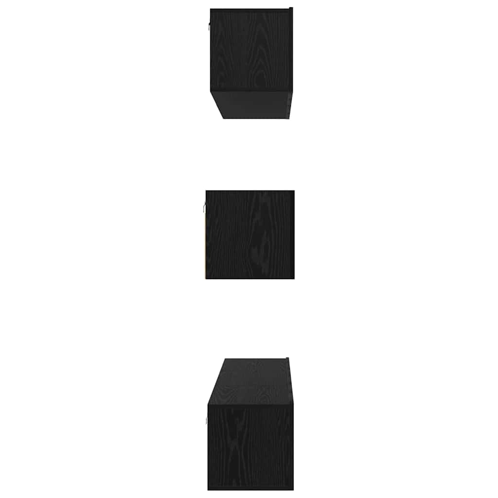 TV-Schrank-Set 7 pcs Schwarze Eiche 80 x 30 x 30 cm