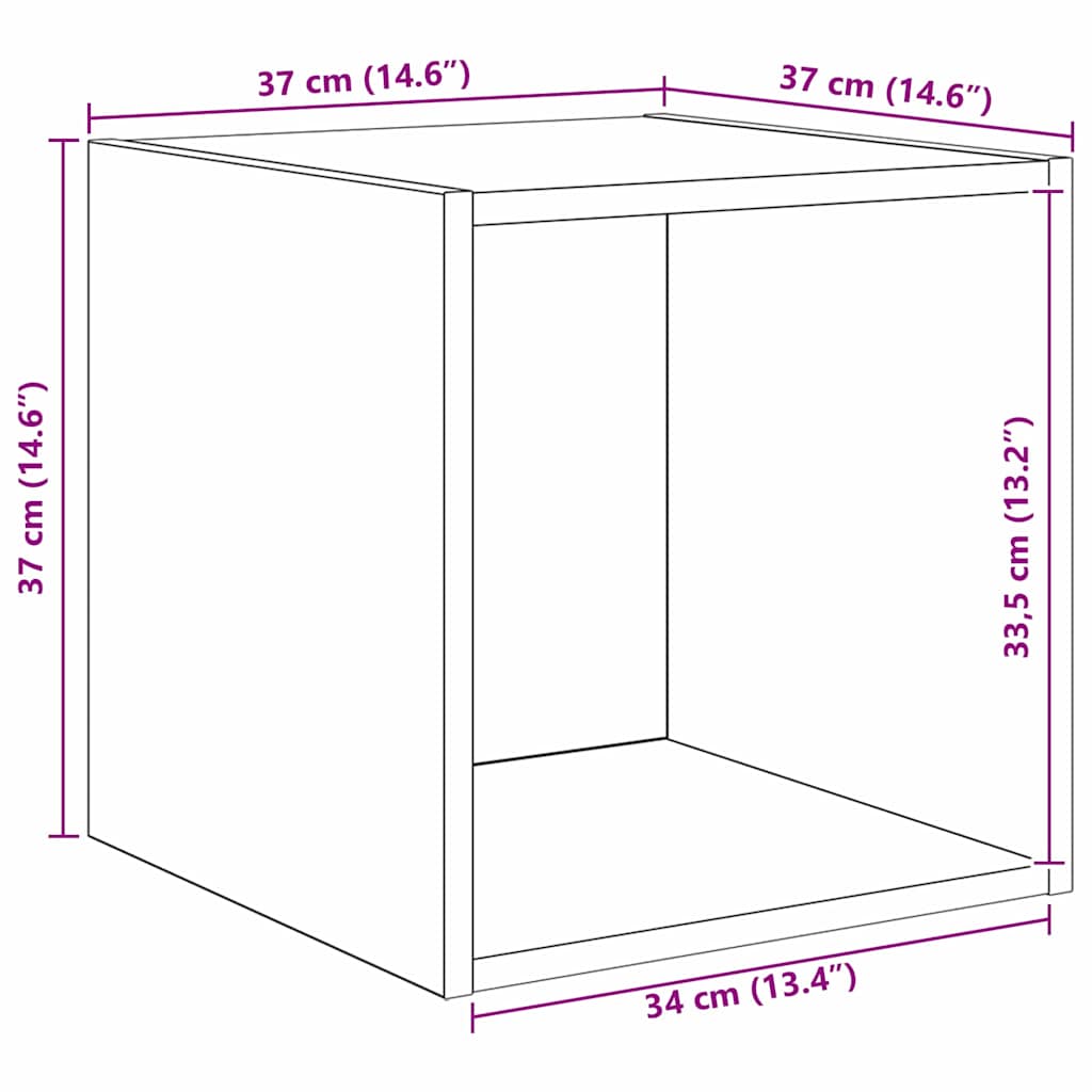 TV-Schrank Set 3 pcs Schwarze Eiche Holzwerkstoff