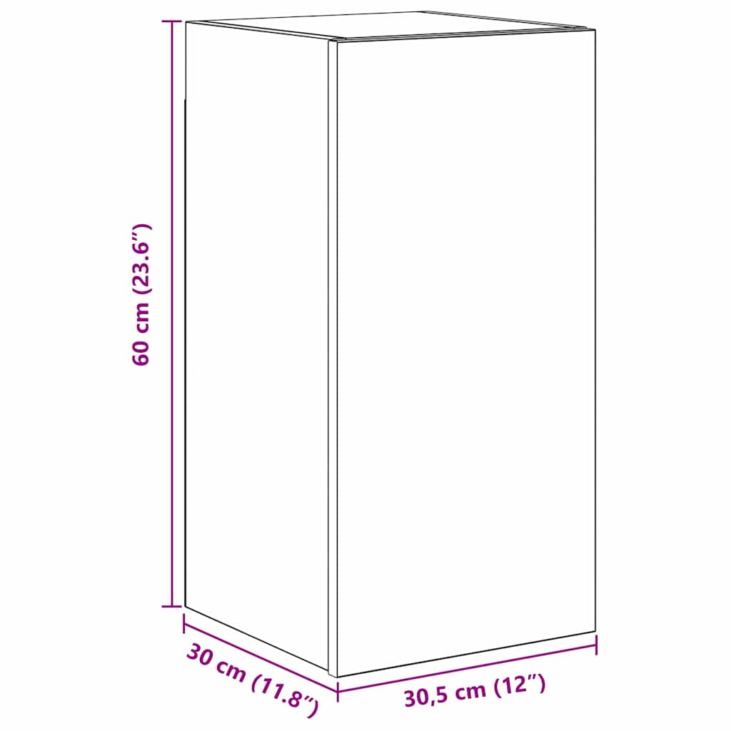 TV-Schrank-Set 4 pcs Schwarze Eiche 30,5 x 30 x 90 cm