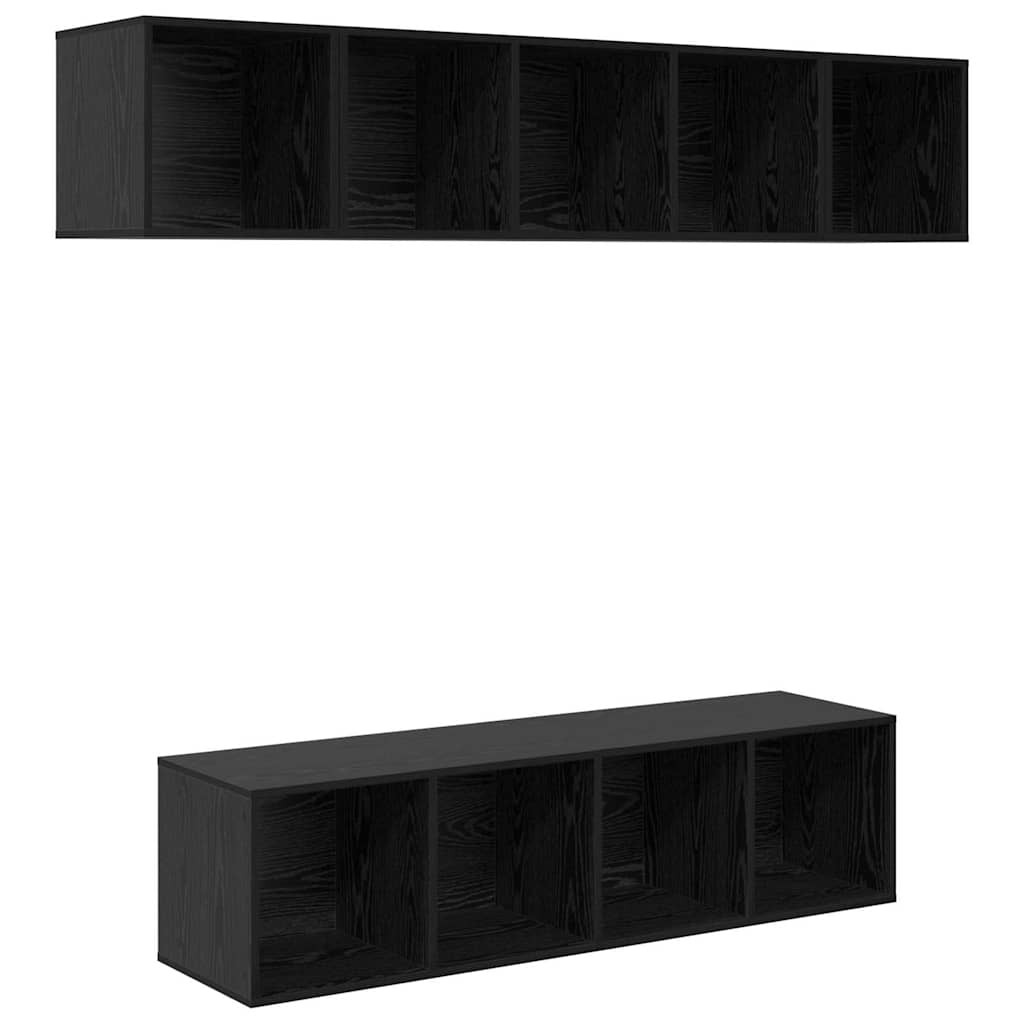 TV-Schrank-Set 4 pcs Schwarze Eiche 37 x 37 x 142,5 cm