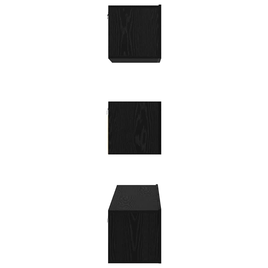 TV-Schrank-Set 4 pcs Schwarze Eiche 80 x 30 x 30 cm