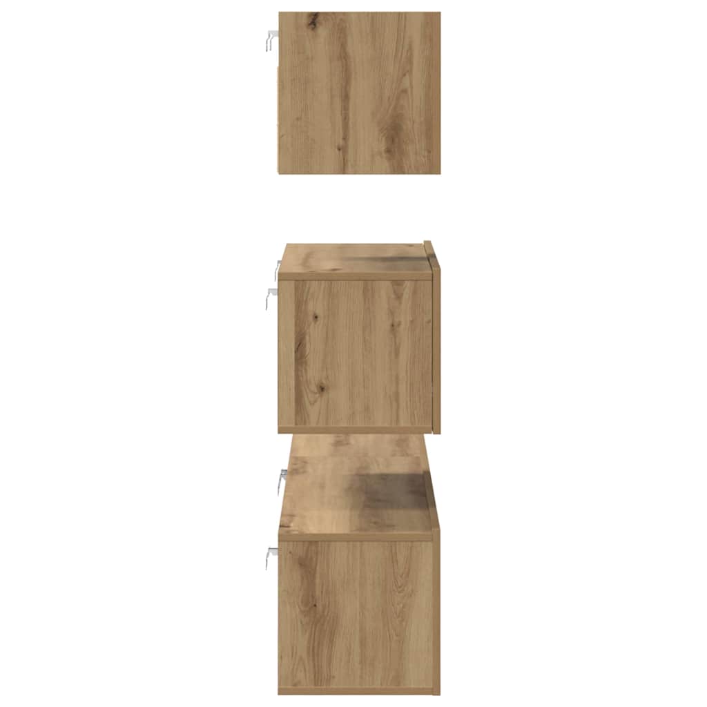 TV-Schrank-Set 4 pcs Eiche handwerklich 80 x 30 x 30 cm