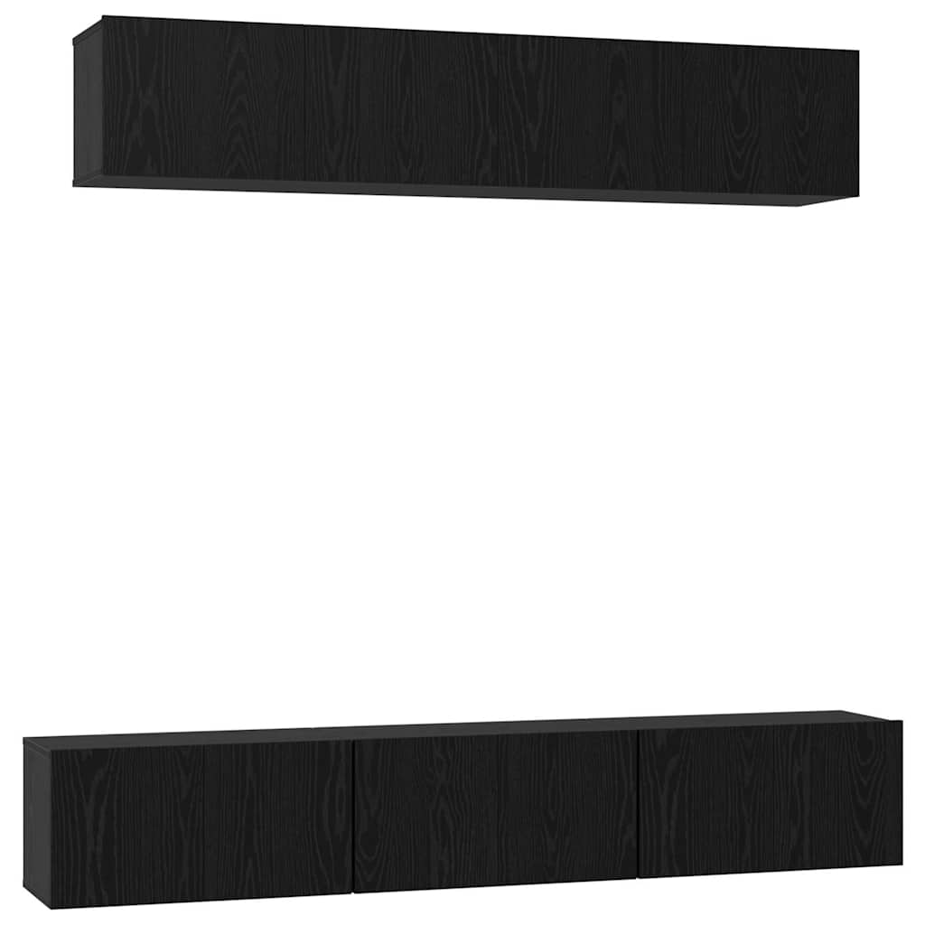 TV-Schrank-Set 6 pcs Schwarze Eiche 100 x 30 x 30 cm