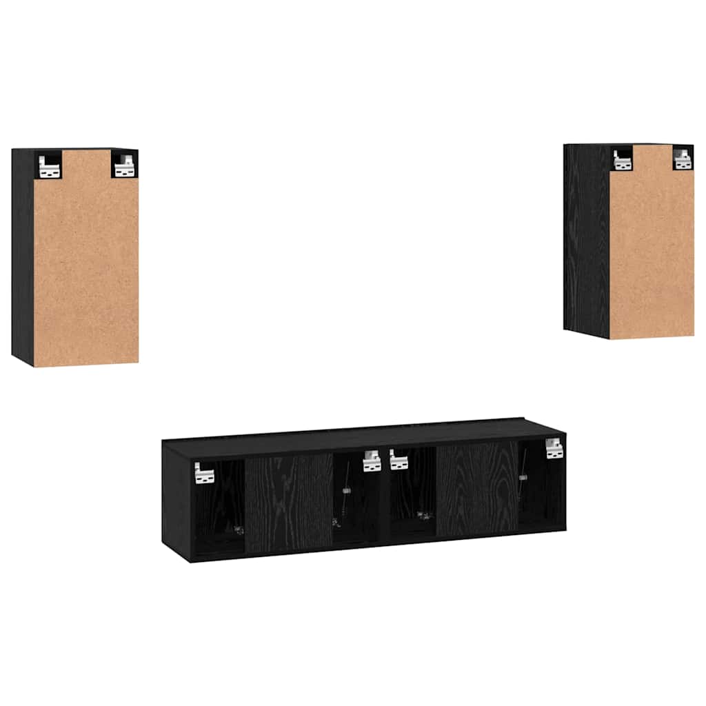 TV-Schrank-Set 4 pcs Schwarze Eiche Mittel 30,5 x 30 x 60 cm