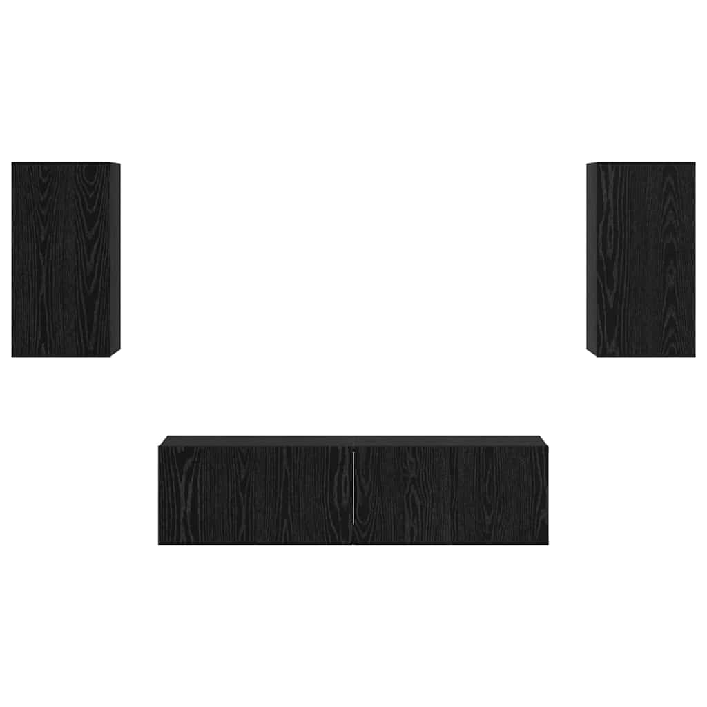 TV-Schrank-Set 4 pcs Schwarze Eiche Mittel 30,5 x 30 x 60 cm