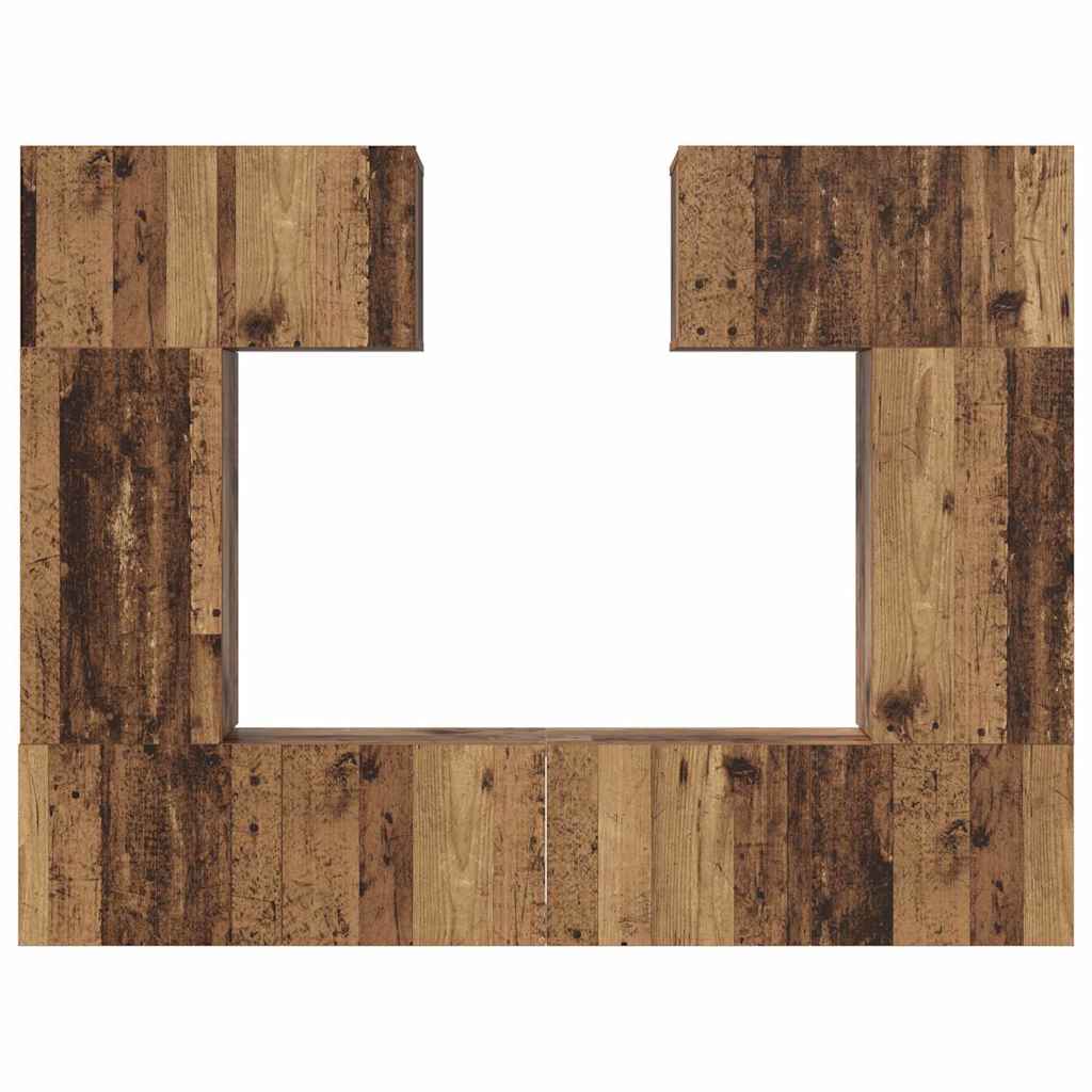 TV-Schrank-Set 6 pcs Altholz 80 x 30 x 30 cm Holzwerkstoff