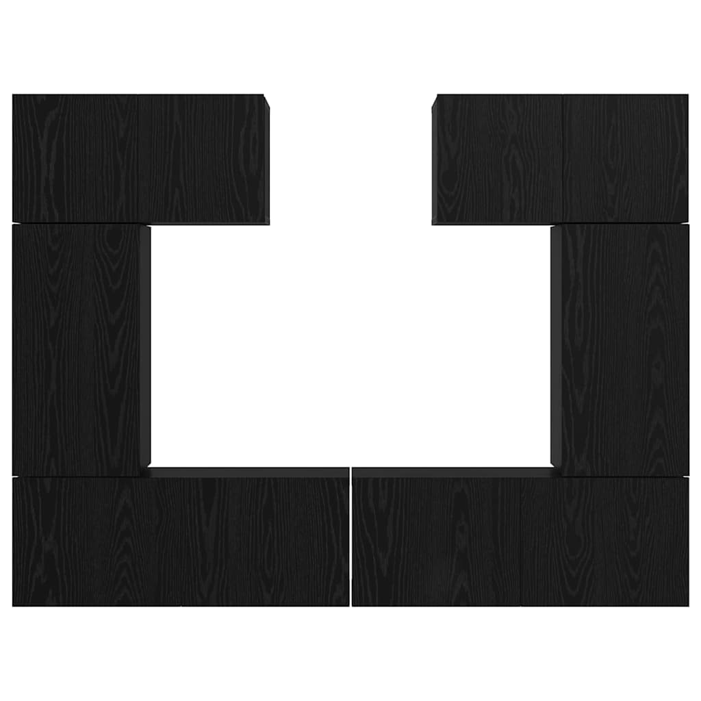 TV-Schrank-Set 6 pcs Schwarze Eiche 80 x 30 x 30 cm