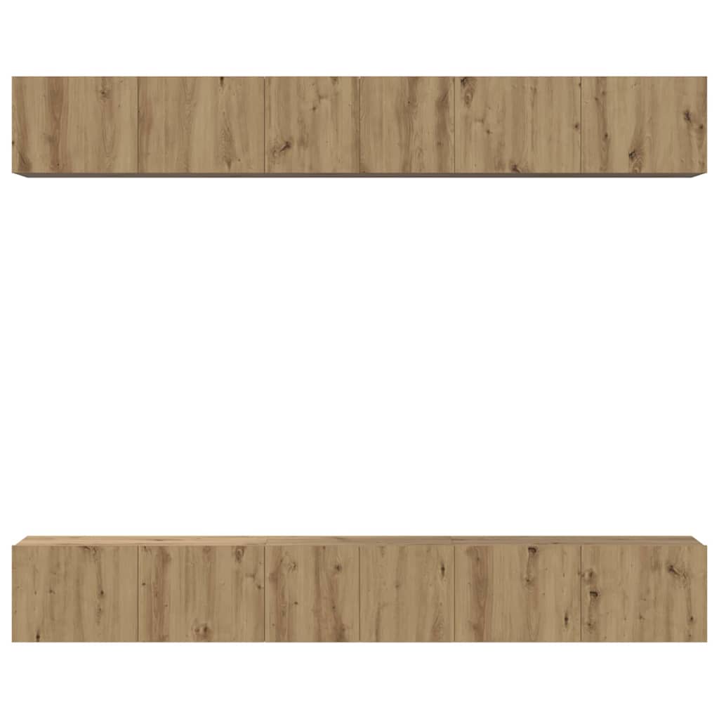 TV-Schrank-Set 6 pcs Eiche handwerklich 80 x 30 x 30 cm