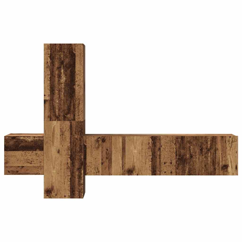 TV-Schrank-Set 5 pcs Altholz 181 x 30 x 120 cm Holzwerkstoff