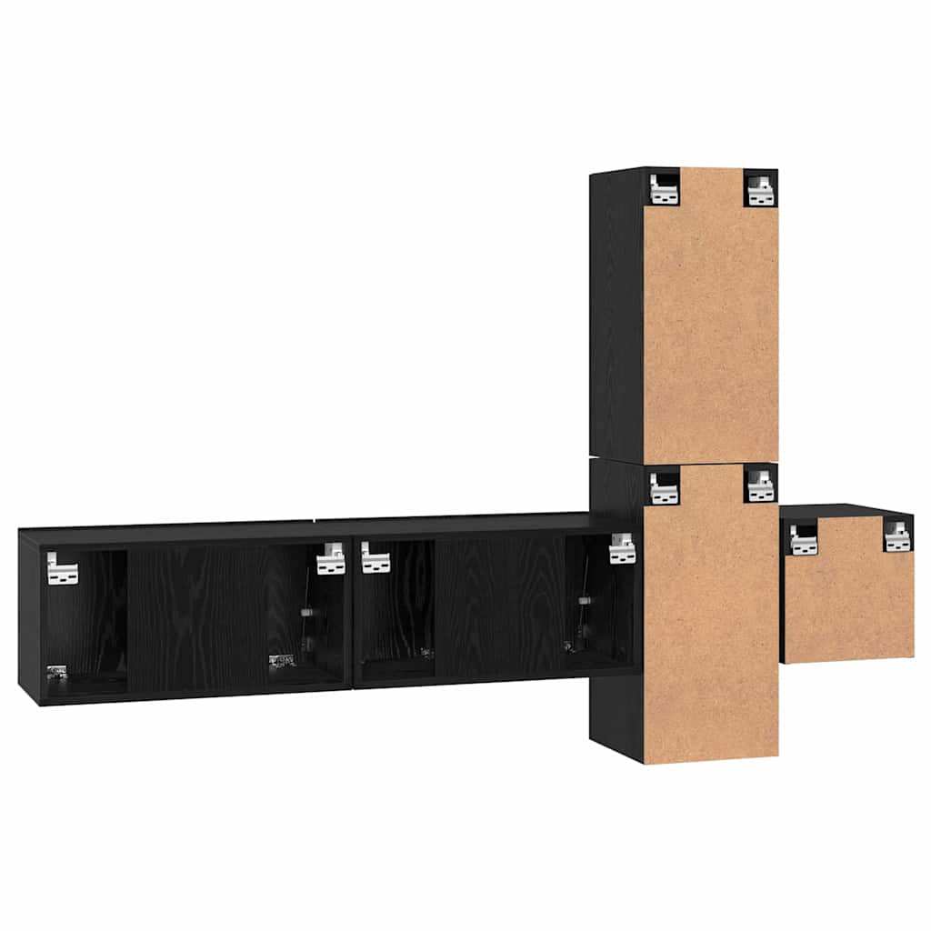 TV-Schrank-Set 5 pcs Schwarze Eiche 181 x 30 x 120 cm