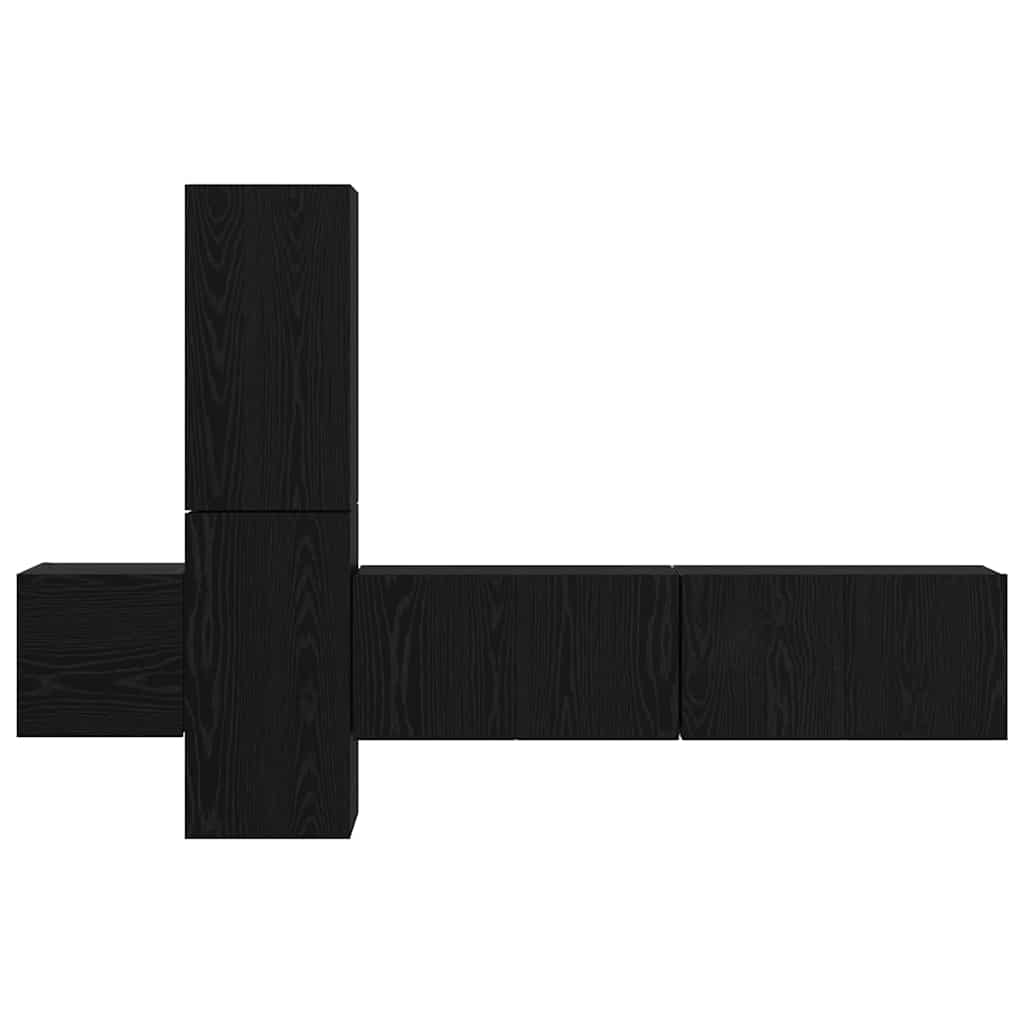 TV-Schrank-Set 5 pcs Schwarze Eiche 181 x 30 x 120 cm