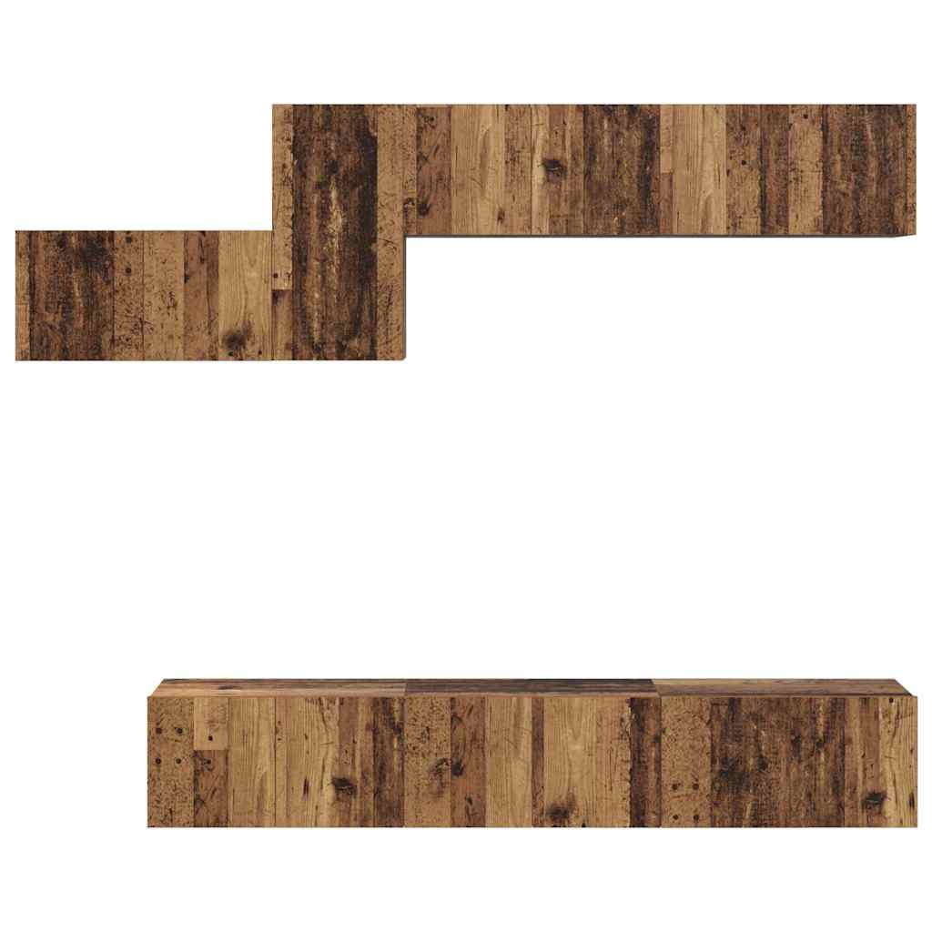 TV-Schrank-Set 7 pcs Altholz 60 x 30 x 30 cm Holzwerkstoff