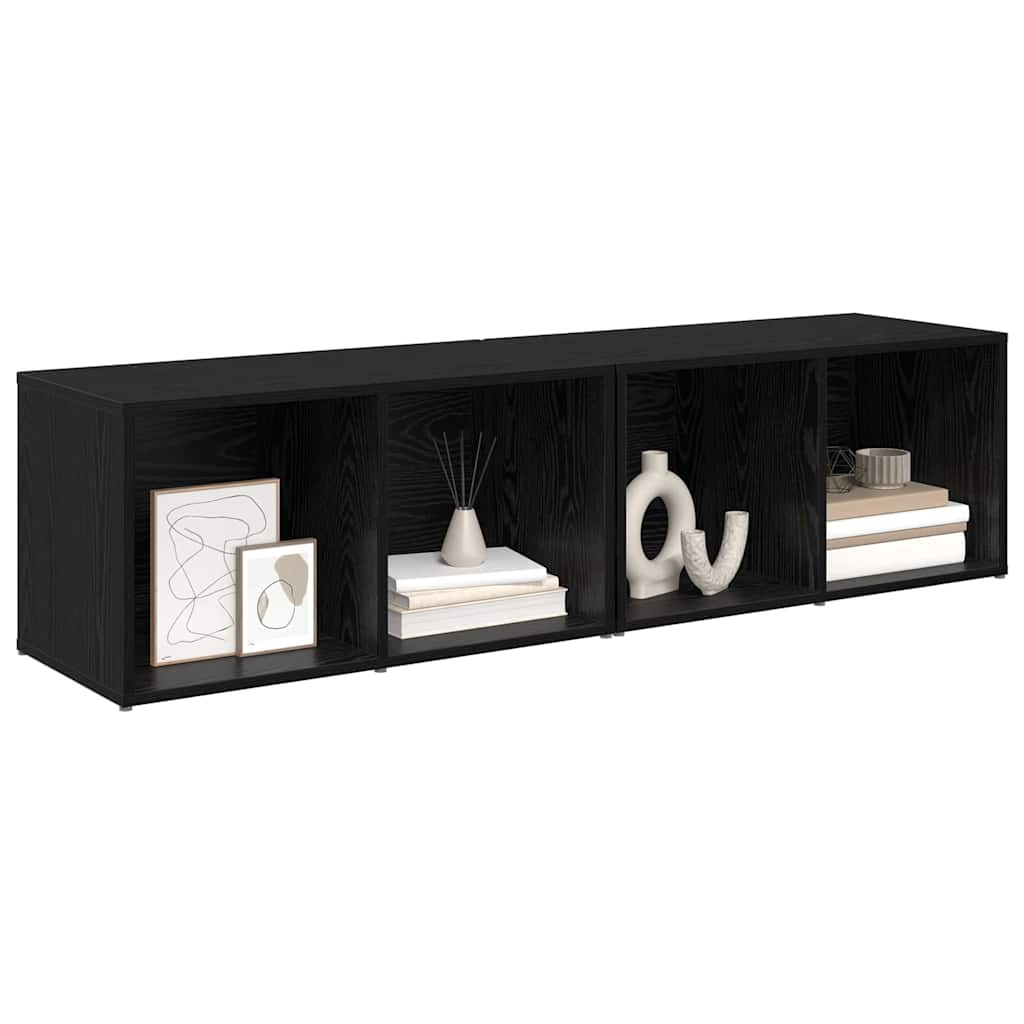 TV-Schrank-Set 2 pcs Schwarze Eiche Holzwerkstoff